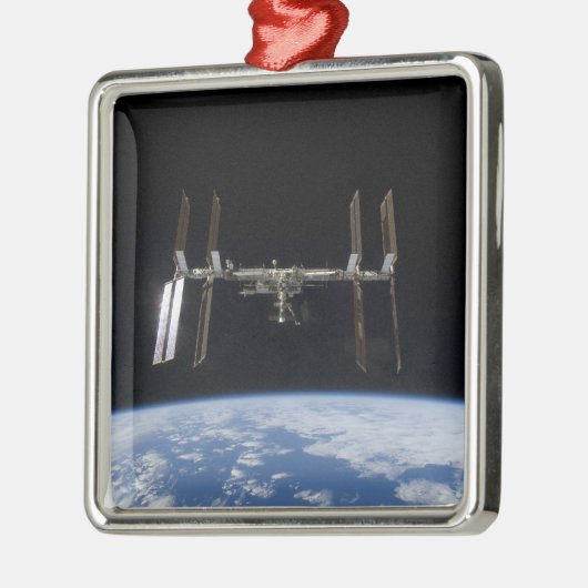 Internationale Raumstation 9 Silbernes Ornament (Links)