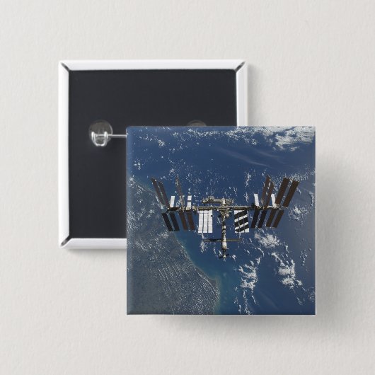 Internationale Raumstation im Orbit 3 Button (Vorne & Hinten)