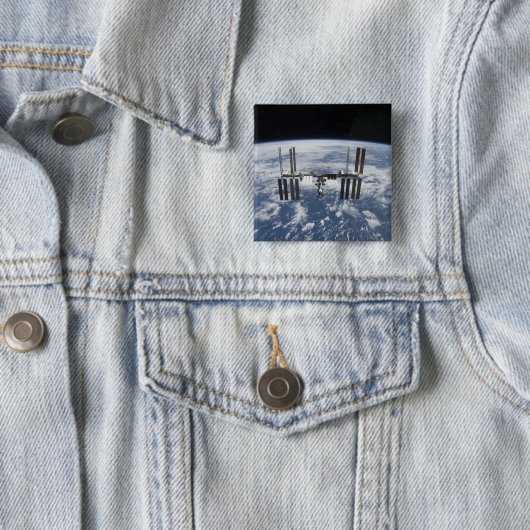 Internationale Raumstation im Orbit Button (Beispiel)