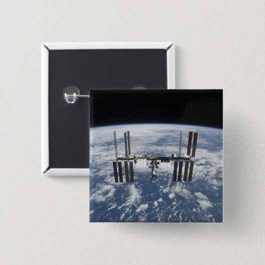 Internationale Raumstation im Orbit Button (Vorne & Hinten)