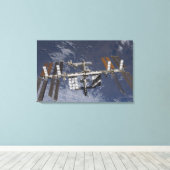 Internationale Raumstation im Orbit Leinwanddruck (Insitu (Holzboden))