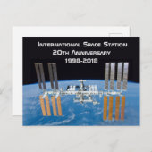 Internationale Raumstation ISS 20 Jahre alt Postkarte (Vorne/Hinten)
