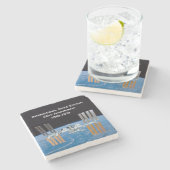 Internationale Raumstation ISS 20 Jahre alt Steinuntersetzer (Seitenansicht)