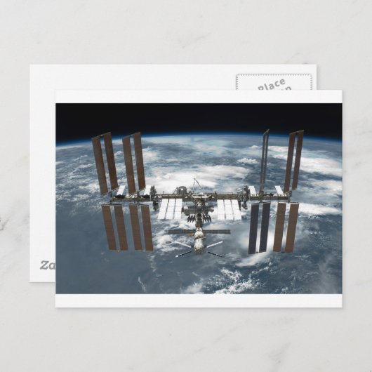 Internationale Raumstation ISS, Endeavour 2011 Postkarte (Vorne/Hinten)