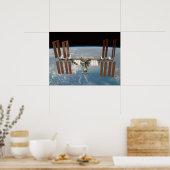 Internationale Raumstation (ISS) Poster (Küche)