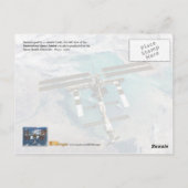 Internationale Raumstation (ISS) und Erde Postkarte (Rückseite)