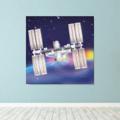 Internationale Raumstation Leinwanddruck (Insitu (Holzboden))