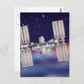 Internationale Raumstation Postkarte (Vorne/Hinten)