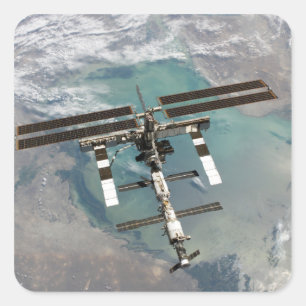 Internationale Raumstation Quadratischer Aufkleber