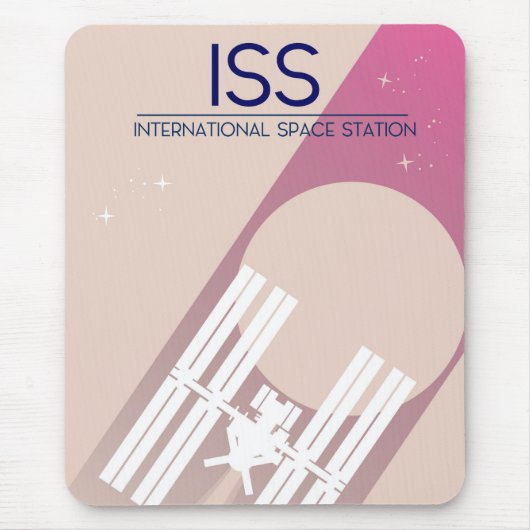 Internationale Raumstation Weltraumkunst. Mousepad (Vorne)
