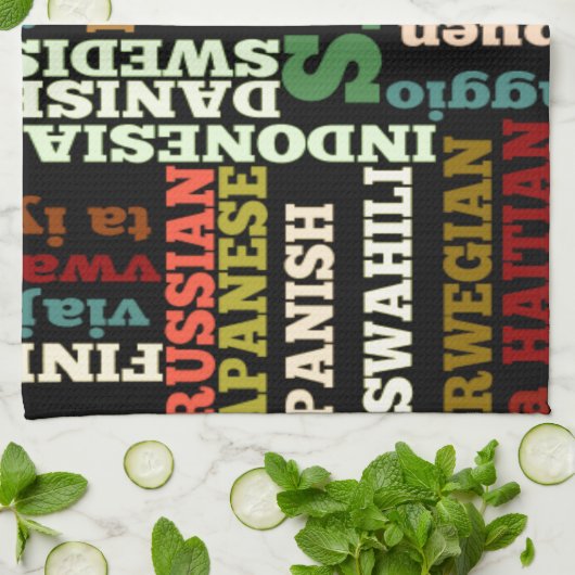 Internationale Reisegespräche Geschirrtuch (Gefaltet)