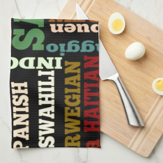 Internationale Reisegespräche Geschirrtuch (Viertel Falte)