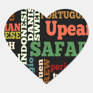 Internationale Reisegespräche Herz-Aufkleber