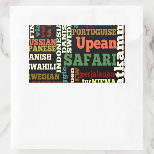 Internationale Reisegespräche Rechteckiger Aufkleber (Tasche)