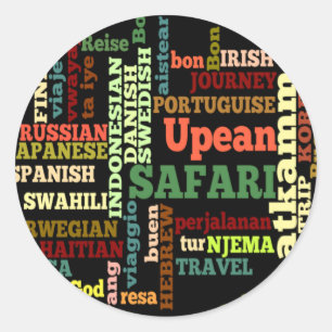 Internationale Reisegespräche Runder Aufkleber