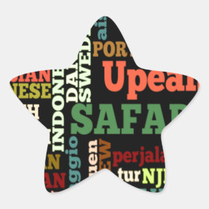 Internationale Reisegespräche Stern-Aufkleber