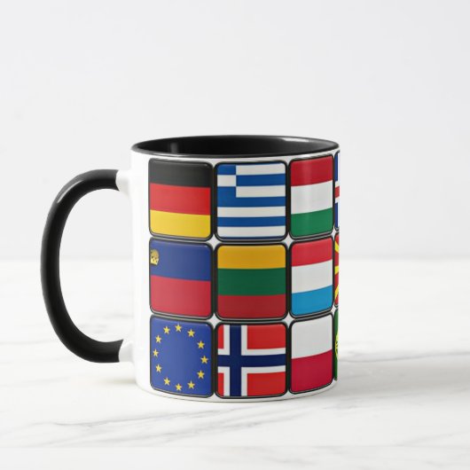 Internationale Sammlung von Flaggen, Weltflaggen, Tasse (Links)