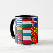 Internationale Sammlung von Flaggen, Weltflaggen, Tasse (Vorderseite Links)