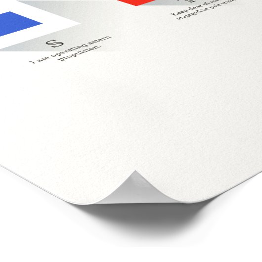 Internationale Seeschiffsflaggen Poster (Ecke)