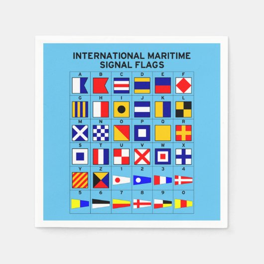 Internationale Seeschiffsflaggen Serviette (Vorderseite)