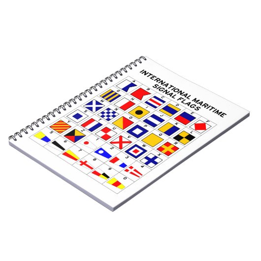Internationale Seesignal-Flaggen Notizblock (Linke Seite)