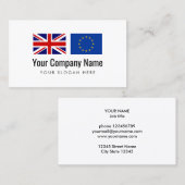 Internationale Services englische europäische Visitenkarte (Vorne/Hinten)