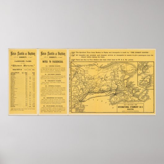Internationale Steamschiffwege, Nova Scotia Poster (Vorne)