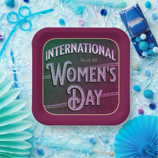 Internationale Tageszeitung "Frauen" Pappteller (Party)