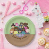 Internationale Teller für Tageszeitungen von Fraue (Party)