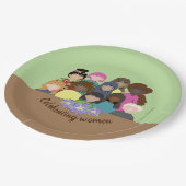 Internationale Teller für Tageszeitungen von Fraue (Schrägansicht)