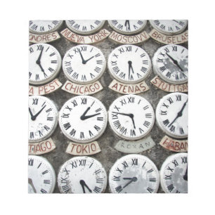 Internationale Uhren Notizblock