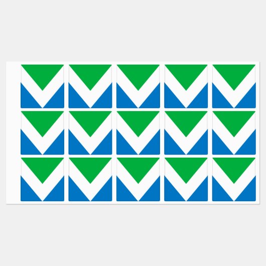 Internationale Vegane Flagge Etiketten (Blatt)