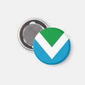 Internationale vegane Flagge Magnet (Vorderseite/Rückseite)