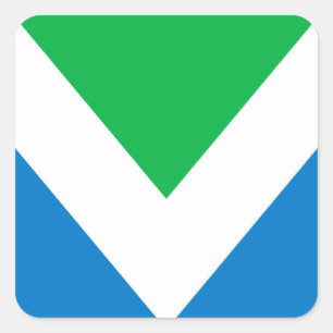 Internationale Vegane Flagge Quadratischer Aufkleber