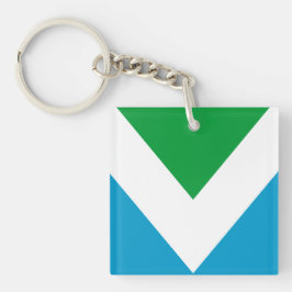 Internationale vegane Flagge Schlüsselanhänger