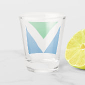 Internationale Vegane Flagge Schnapsglas (Rückseite)