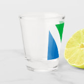 Internationale Vegane Flagge Schnapsglas (Links)