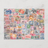 Internationale Vintage Briefmarke Sammlung Postkar Postkarte (Vorderseite)