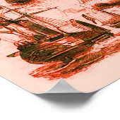 INTERNATIONALE VINTAGE SEGELSCHIFFE, Rot Poster (Ecke)