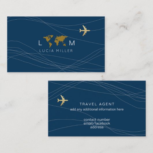 Internationale Visitenkarte für einen Agent (Vorne/Hinten)