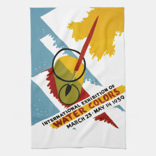 Internationale Wasserfarbenausstellung Küchentuch