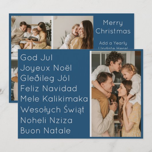 Internationale Weihnachtsgrüße (Vorne/Hinten)