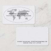 Internationale weiße Visitenkarte (Vorne/Hinten)