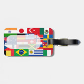 Internationale Weltflaggen Gepäckanhänger (Rückseite horizontal)