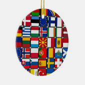 Internationale Weltflaggen Keramik Ornament (Rechts)