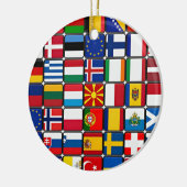 Internationale Weltflaggen Keramik Ornament (Links)