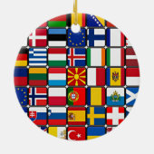 Internationale Weltflaggen Keramik Ornament (Hinten)
