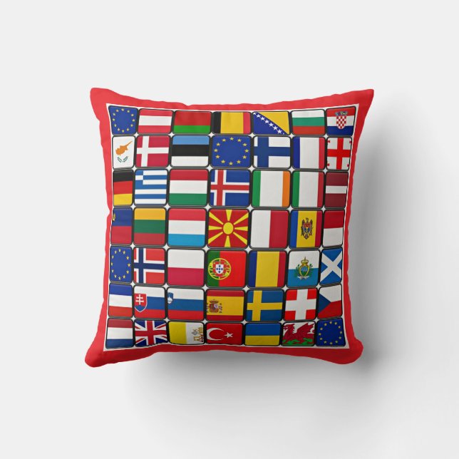 Internationale Weltflaggen Kissen (Rückseite)