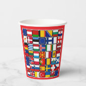 Internationale Weltflaggen Pappbecher (Vorderseite)
