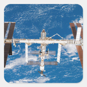 Internationale Weltraumstation 17 Quadratischer Aufkleber